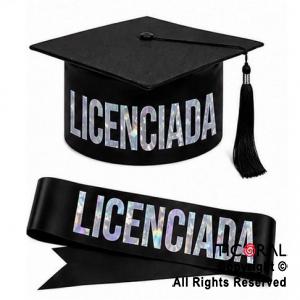 KIT ME RECIBI LICENCIADA METALIZADO CON PLATA TORNASOL